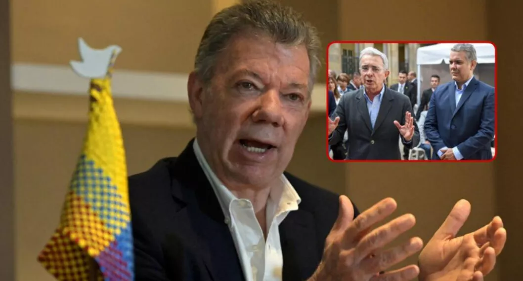 Foto de Juan Manuel Santos a propósito de lo que dijo de Iván Duque y Álvaro Uribe.