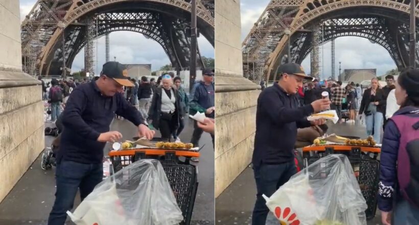 Video de colombiano vendiendo mazorcas en la Torre Eiffel, en París (Francia) es viral en redes sociales.