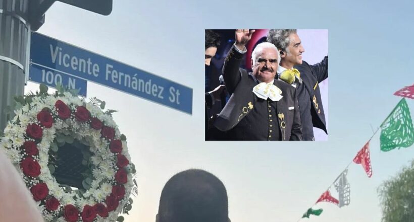 Renombran calle de Los Ángeles en honor a Vicente Fernández