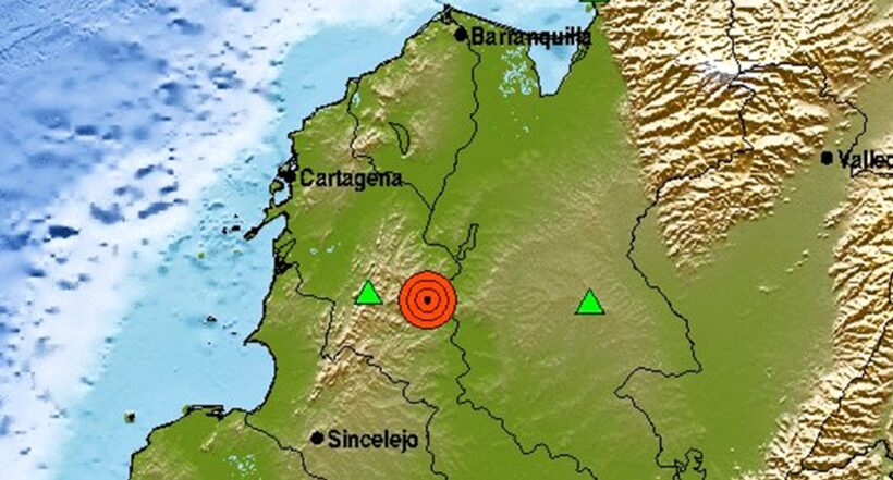 Mapa del temblor hoy en Colombia, sismo el lunes 19 de septiembre en Bolívar y Cartagena.
