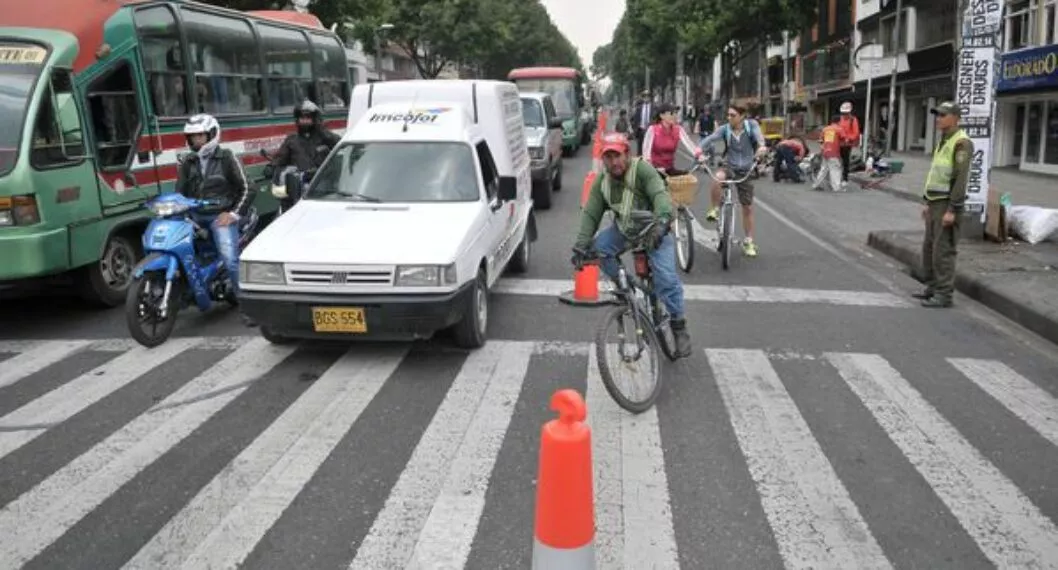 Imagen de la calles a propósito del día sin carro y sin moto en Bogotá: qué carros y vehículos pueden andar