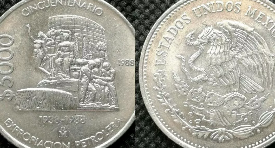 Foto de moneda mexicana de colección.
