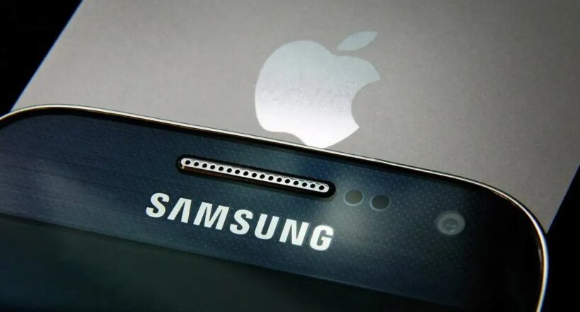 Imagen de un teléfono de Samsung, ya que sigue a Apple al incluir conexión por satélite en sus equipos