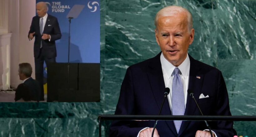 Foto del presidente de Estados Unidos, Joe Biden, en medio de un evento.