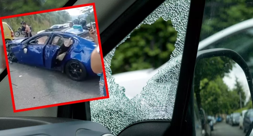[Video] Momento exacto en el que carro de alta gama causó grave accidente en Bucaramanga