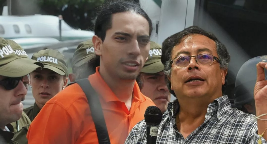 David Murcia capturado y Gustavo Petro, presidente de Colombia al que el creador de DMG le pidió que lo ayude a salir de la cárcel.