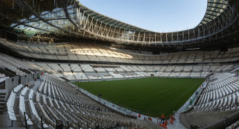 Imagen de un estadio, a propósito de quién sería el equipo campeón del Mundial Catar 2022 si se midiera por el PIB