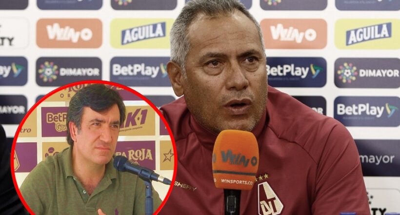 Imagen del presidente del Tolima, quien ratificó y respaldo a Herná Torres como entrenador del equipo