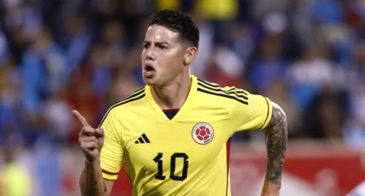Selección Colombia vs. México: gesto de James Rodríguez a Sinisterra