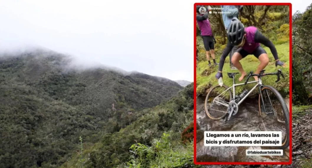 Imagend e referencia a propósito de los ciclistas que lavaron las bicicletas en aguas del páramo de Sumapaz.