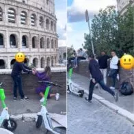 Fotos de la mujer que pidió matrimonio en Italia y novio salió corriendo asustado.