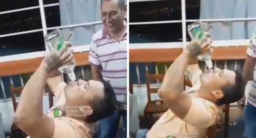 Hombre en Antioquia se tomó litro de aguardiente de un sorbo y está en hospital