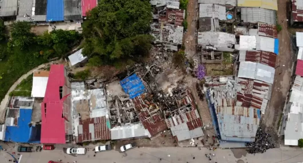 Policía del Magdalena Medio dio a conocer la posible causa de la explosión en un depósito de cilindros en Barrancabermeja.