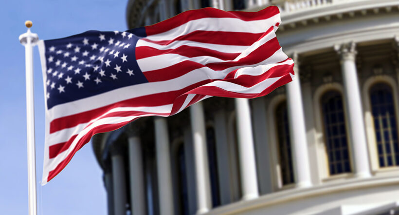 Bandera de EE. UU. Nota sobre los países ganadores de la última convocatoria de la lotería de visas americanas.