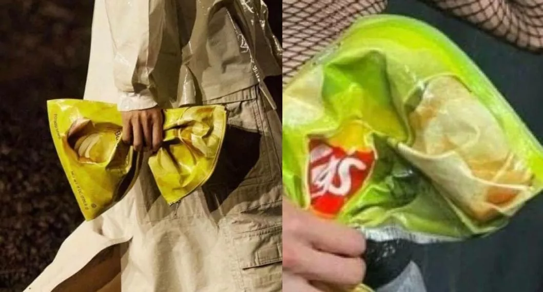 Foto de bolso de bolsa de papas hecho por la marca Balenciaga