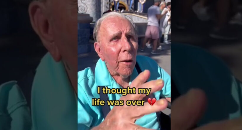 Abuelo cumplió su sueño de conocer Disneyland al ser invitado por un desconocido. El anciano se reencontró con los personajes que disfrutó en su infancia. 