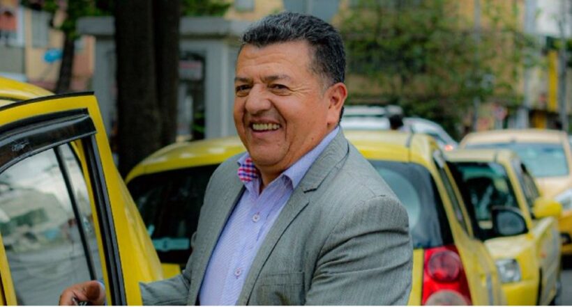 Hugo Ospina, líder del gremio de taxistas.