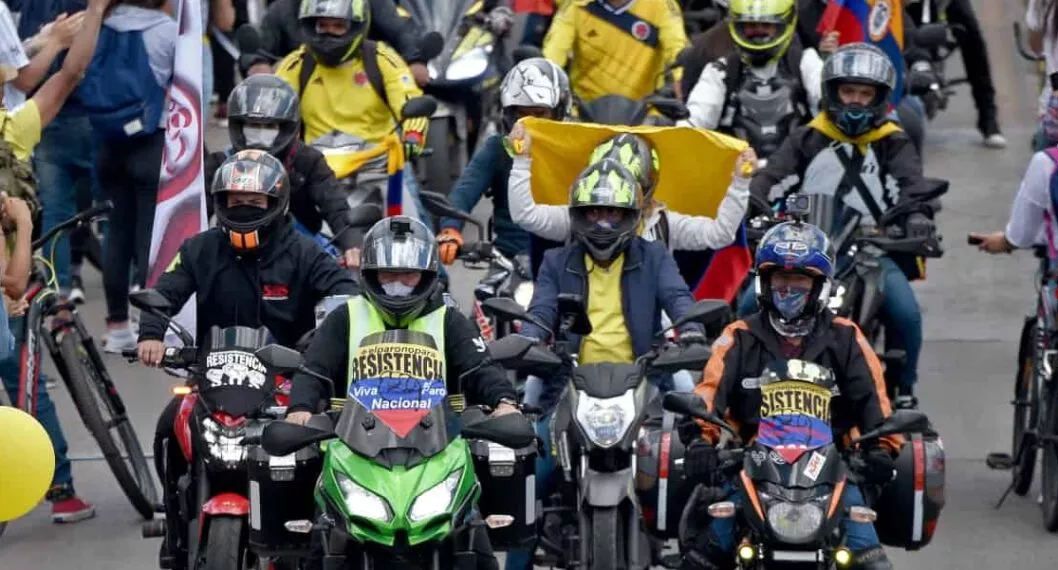 Motociclistas preparan nueva jornada de protestas en Bogotá.