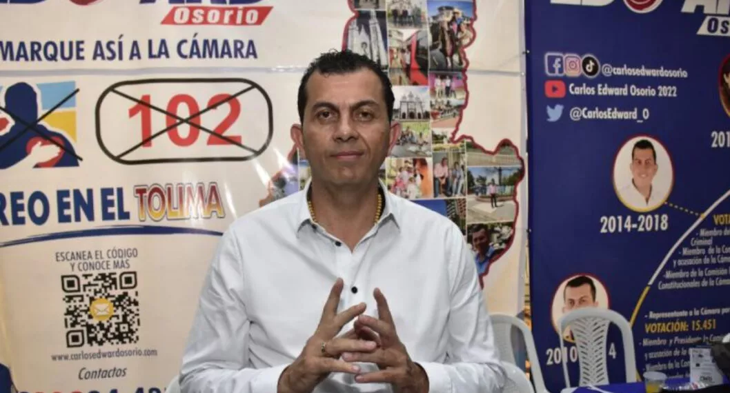Imagen de Carlos Edward Osorio Aguiar, representante a la Cámara, por el CD, que está en problemas por un contrato