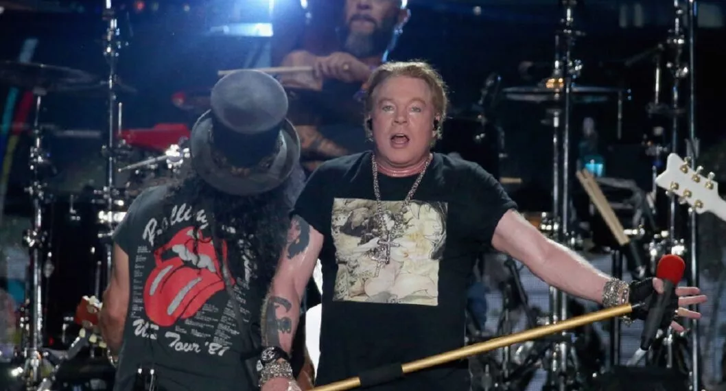 Axl Rose y Slash, durante concierto de Guns n' Roses. 