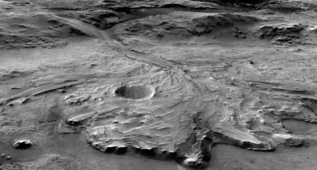 Imagen del planeta Marte que habría tenido un entorno capaz de albergar un mundo subterráneo