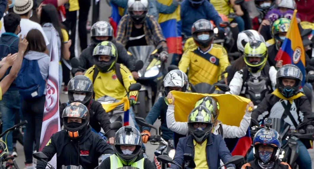 Imagen de motociclistas ilustra artículo Marchas motociclistas en Bogotá 12 de octubre: qué es lo que piden