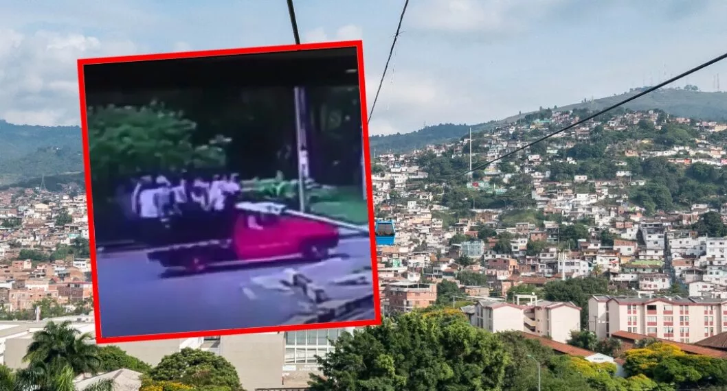 Camioneta se volvó durante una caravana fúnebre en Cali (Valle del Cauca).