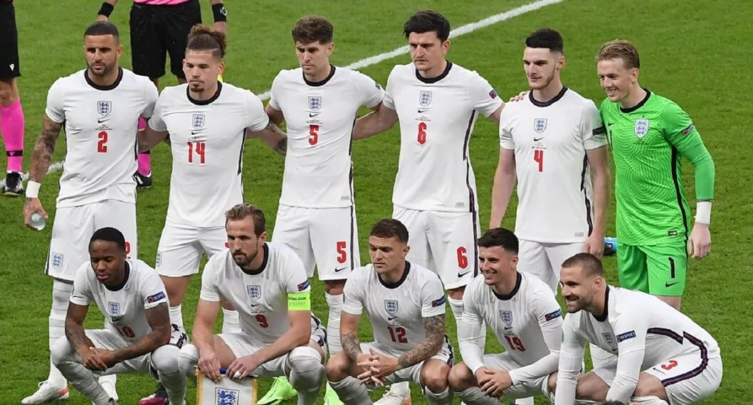 Imagen de Selección Inglaterra que ilustra nota; Mundial Qatar 2022: Declan Rice, Selección Inglaterra, en la Coca Cola