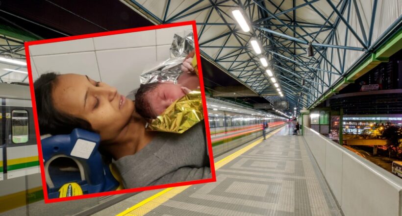 Mujer dio a luz en el metro de Medellín y paramédicos ayudaron al nacimiento del bebé.