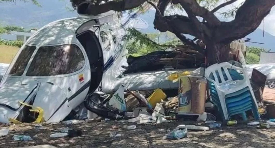 Foto de avioneta accidentada en Santa Marta