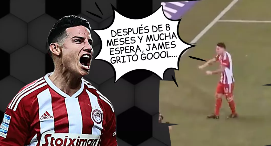 Imagen de James Rodríguez que despertó locura de hinchas por primer gol en Olympiacos