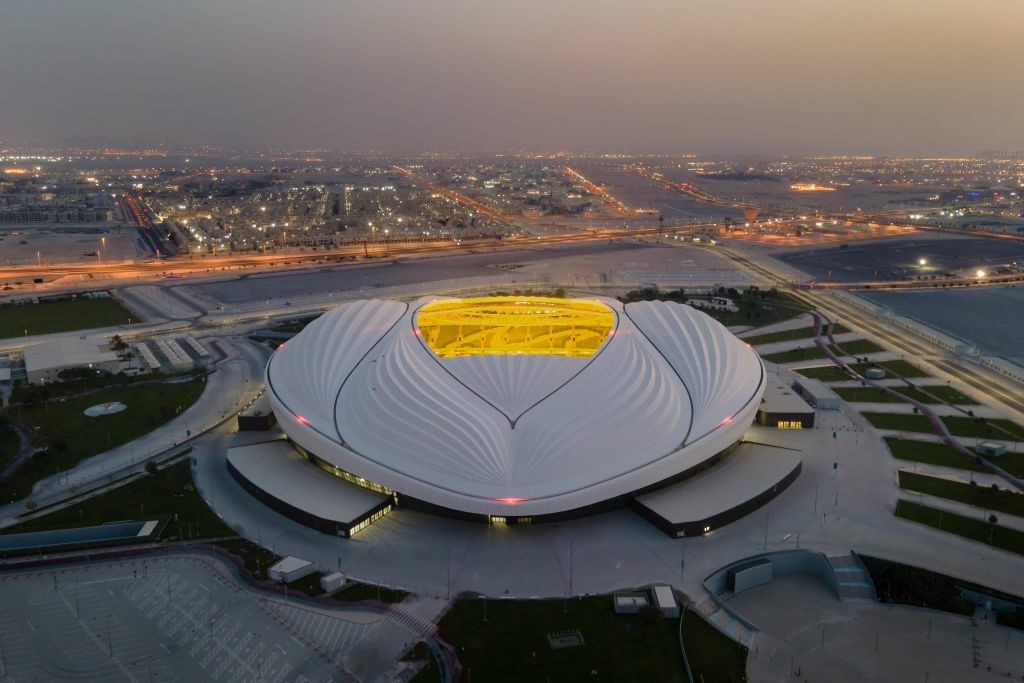 Vista del estadio Al Janoub, construido para el Mundial Qatar 2022. Foto: Getty Images.