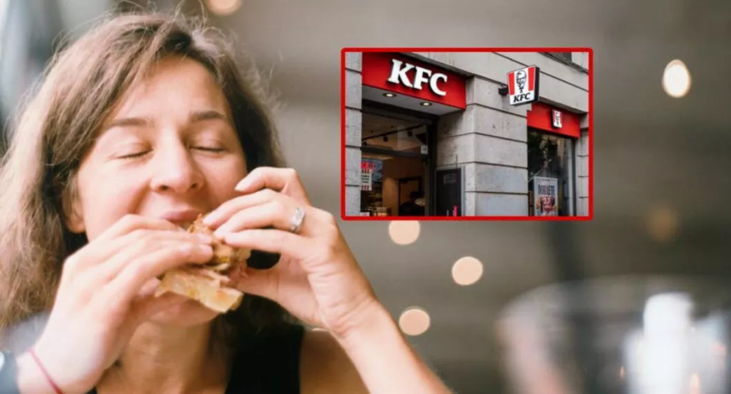 Fotos de referencia para la nota de la mujer que halló más de 500 dólares en un sánduche de KFC en Estados Unidos.