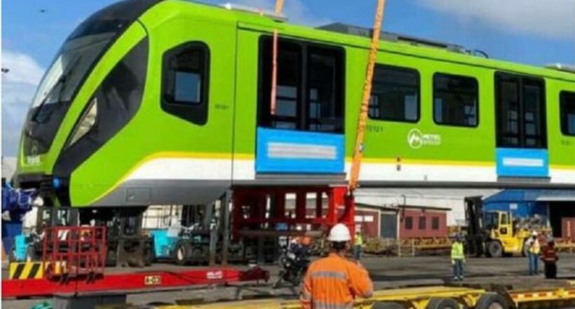 El primer vagón del Metro de Bogotá desembarcó en Barranquilla