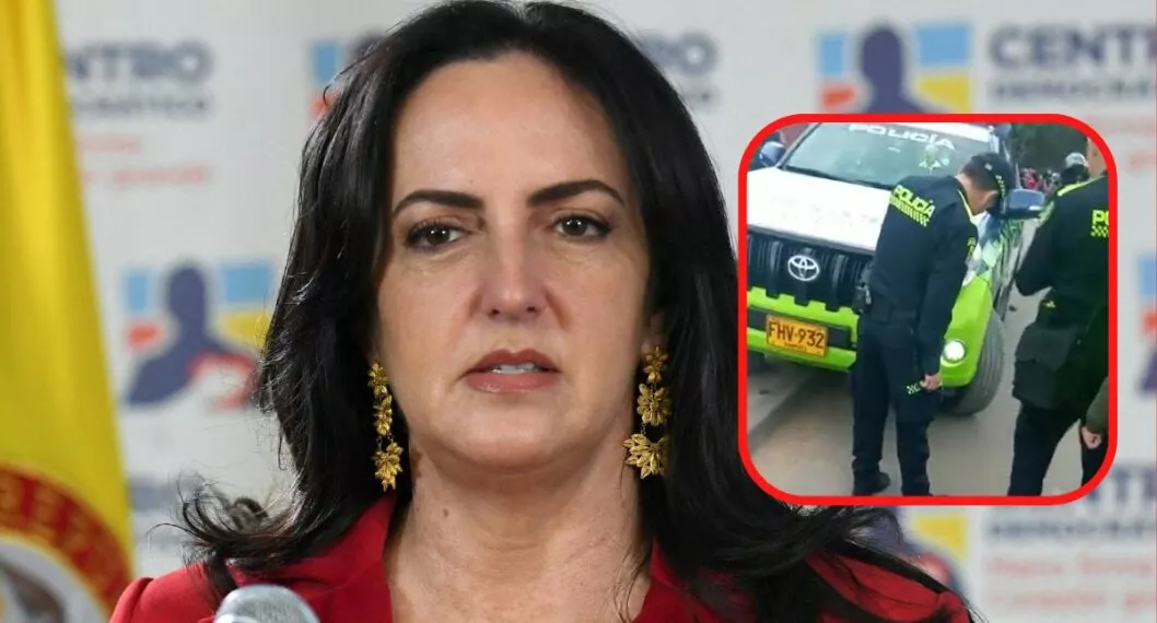 María Fernanda Cabal expresó su molestia luego de que vándalos atacaran la camioneta del director de la Policía en el Portal Américas (Bogotá).