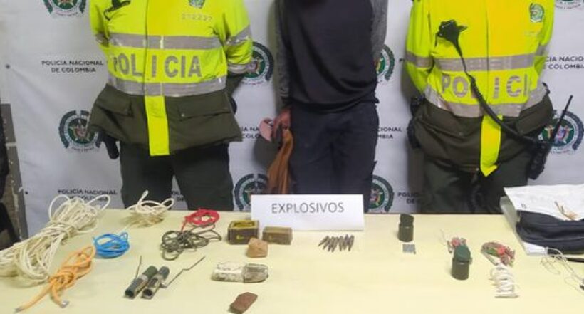 Capturan a sujeto, que llevaba maleta con material explosivo, en el sur de Bogotá