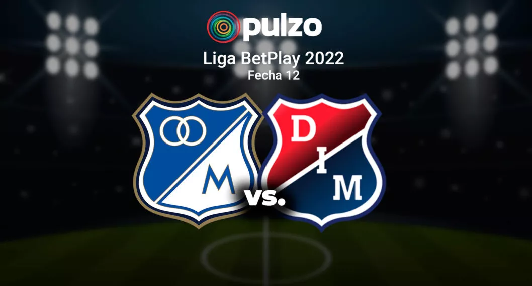 Imagen para la transmisión del partido entre Millonarios y Medellín.