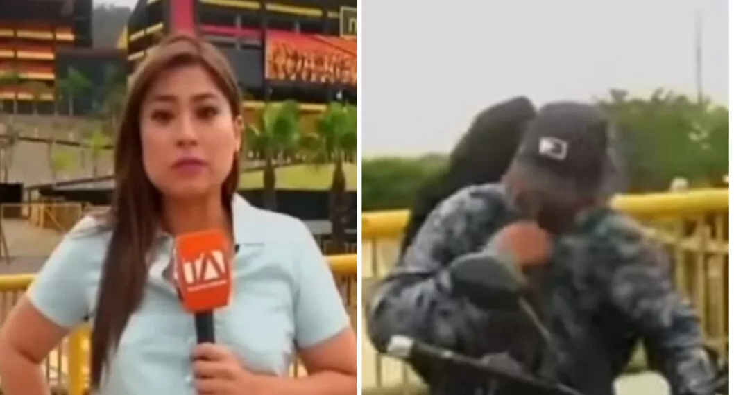 Ladrones roban a periodistas en Ecuado: ya le quitaron el celular a uno y otra no se dejó.
