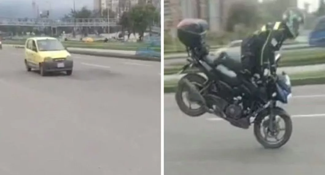 Movilidad en Bogotá: video de accidente de motociclista por culpa de un hueco