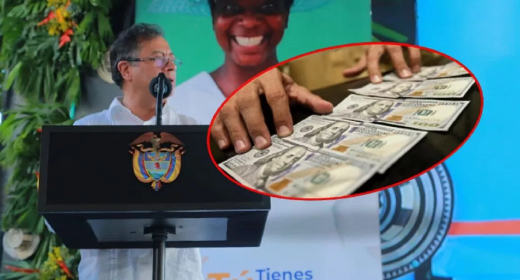 Presidente Gustavo Petro, al hablar del precio del dólar. 