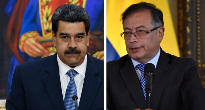Nicolás Maduro y Gustavo Petro, presidentes de Venezuela y de Colombia, que se reunirán este martes primero de noviembre. 
