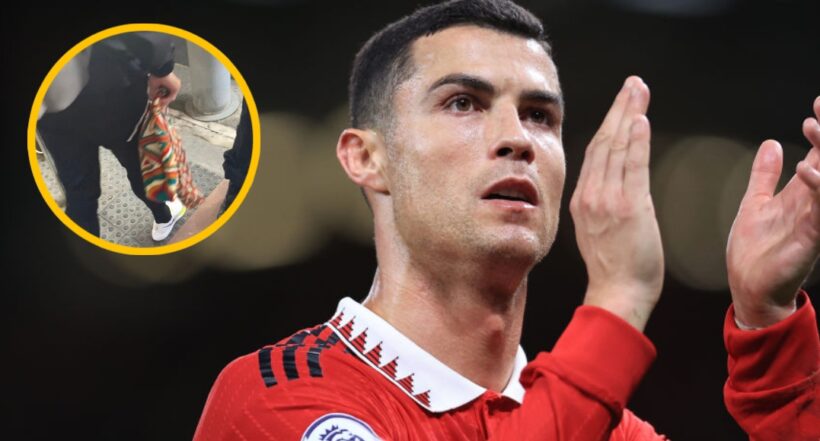 Cristiano Ronaldo, con mochila Wayuu en mano: así reaccionó al regalo de joven colombiano