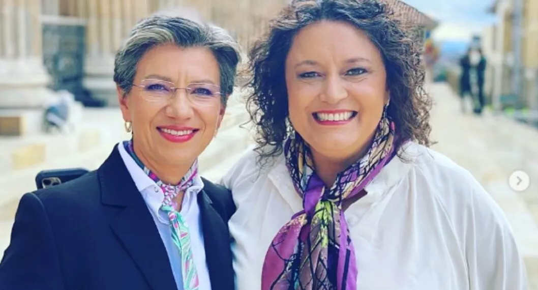 Claudia López, alcaldesa de Bogotá, y Angélica Lozano, senadora. 