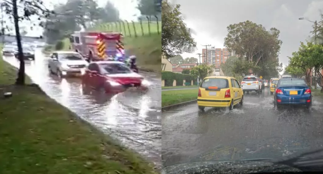 Lluvias en Bogotá hoy: se registran trancones y calles inundadas en diferentes sectores de la capital este domingo.