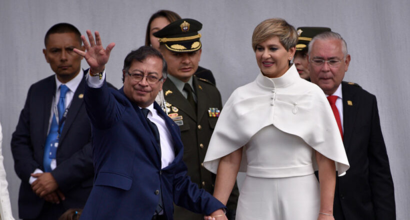 Presidente de Colombia, Gustavo Petro, y su primera dama, Verónica Alcocer.