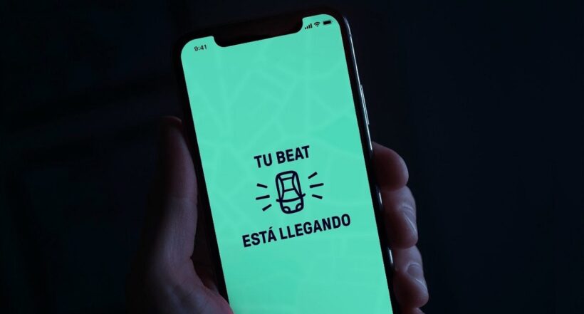 Imagen de la aplicación Beat, que se va de Colombia. 