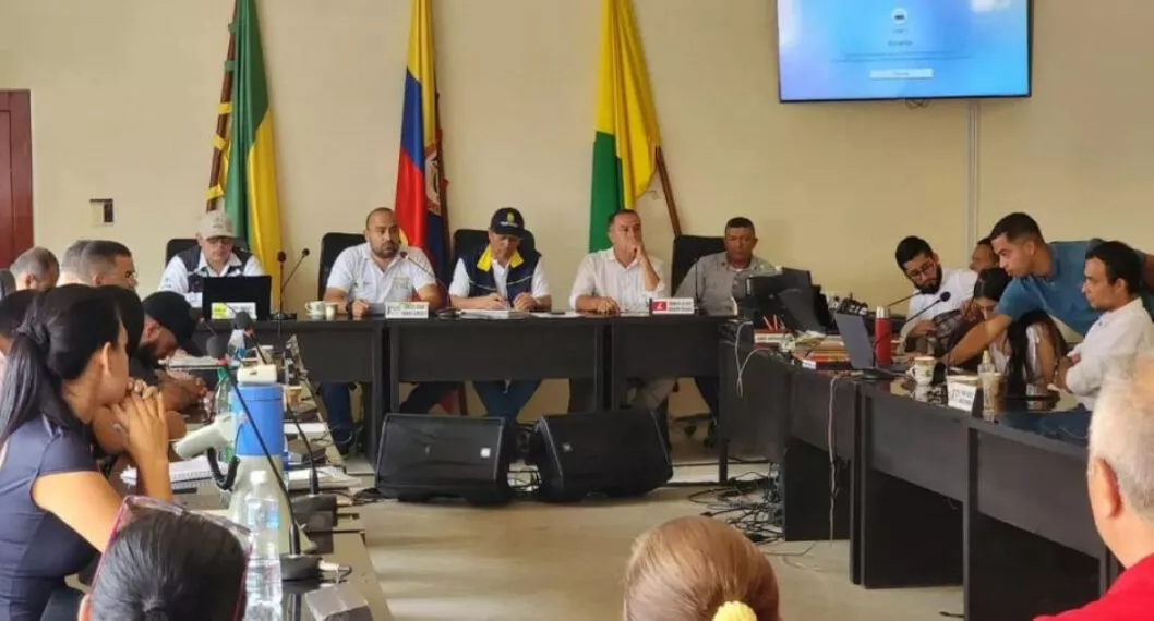 En el Concejo de Supía fue la reunión el jueves con el subdirector de la Unidad Nacional para la Gestión del Riesgo de Desastres (UNGRD), Óscar Goyeneche.