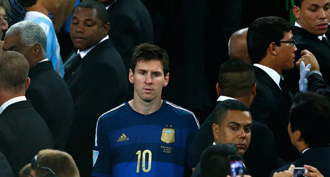 Lionel Messi tras perder la final de Brasil 2014.
