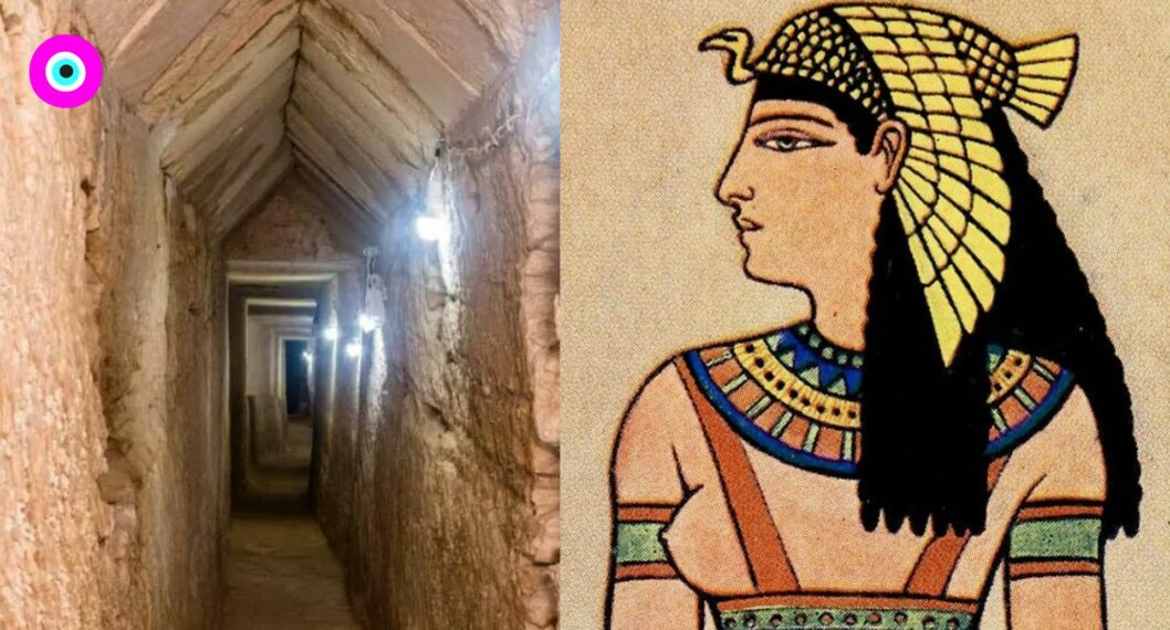 Imagen del túnel de la tumba de Cleopatra