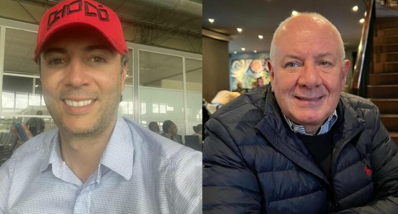 Foto del alcalde de Medellín Daniel Quintero y el periodista Felipe Zuleta por su pelea en Twitter